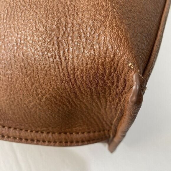 Steve Madden Brown Tote Double Handled Inside Zipper Pocket 2 Open Pockets Large - Picture 8 of 14